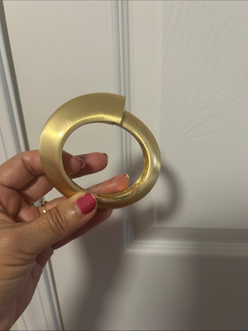 Gold Circular Statement Hoop Bracelet